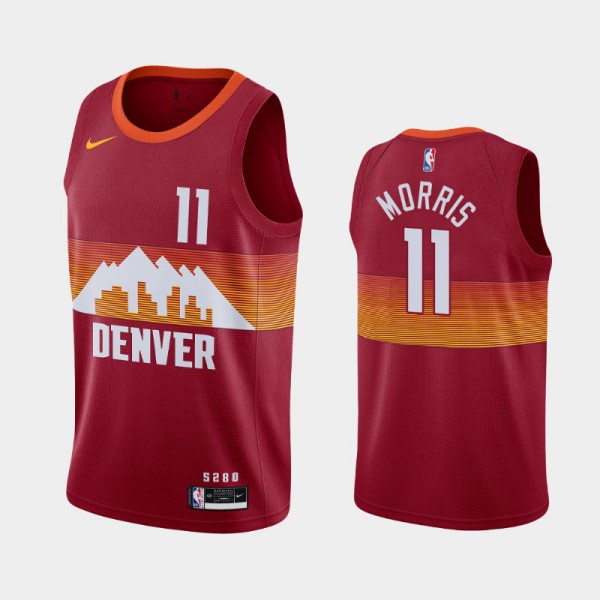 Monte Morris Denver Nuggets #11 Men's City 2020-21 Jersey - Red