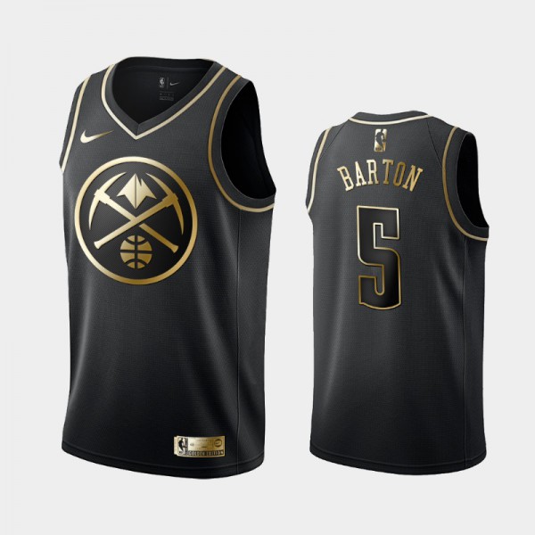 Will Barton Denver Nuggets #5 Men's Golden Edition Golden Logo Jersey - Black